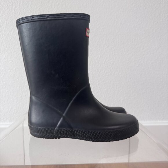 Hunter Kids First Original Rain Boots Black Size 13 Youth | Waterproof Outdoor - Picture 3 of 10